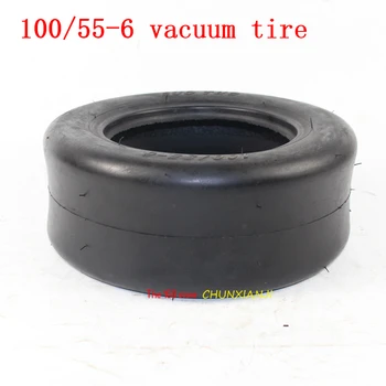 

100/55-6 Slick Vacuum Tire 10 inch Tubeless Tire suitable for 6 inch hub Electric Scooter Go Karts ATV Quad Bike OFF-Road