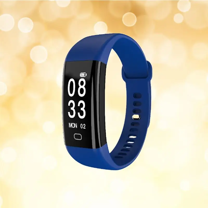 Smart Bracelet Watch Call Reminding Heart Rate Monitor Waterproof Sports Watch (Blue)