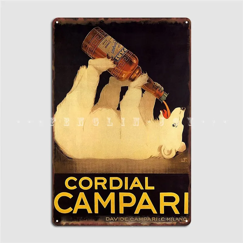 The Cordial Campari Metal Sign Wall Pub Targhe Club Bar Vintage Tin Sign Poster