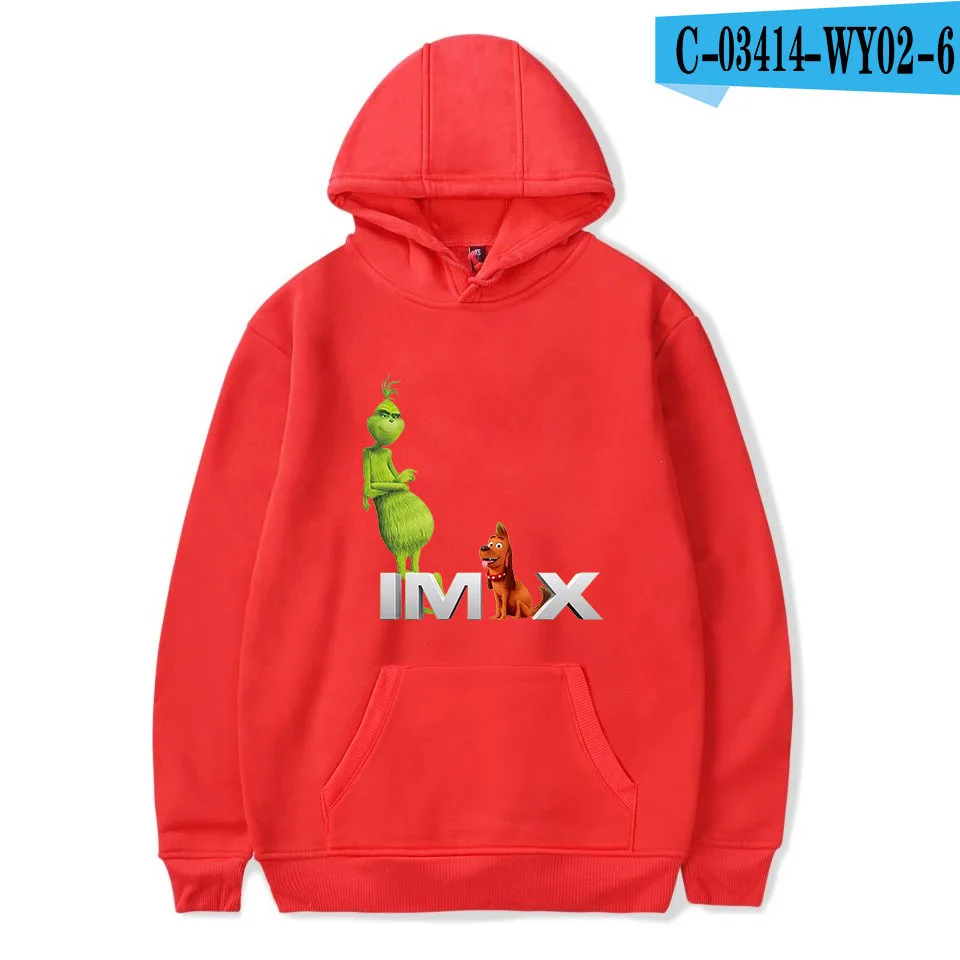 Новые толстовки с принтом из фильма The Grinch для мужчин/женщин, толстовки унисекс, спортивный костюм, повседневные пуловеры, уличная толстовка с капюшоном, лидер продаж, топы - Цвет: 2D