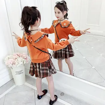 

kids clothes 2019 autumn girls set long sleeve tops +skirts children 2pieces tracksuit baby girl clothing sets teenage outfit