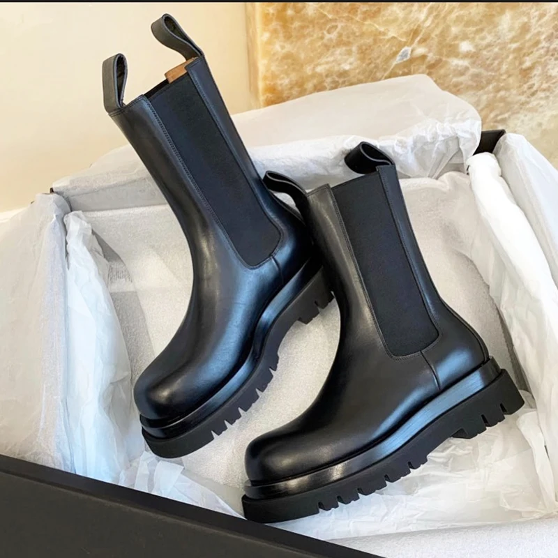 Scarpe Casual da uomo Owen Seak stivali Chelsea alti e alti Sneaker in  pelle Sneaker High Street autunno - AliExpress Shoes