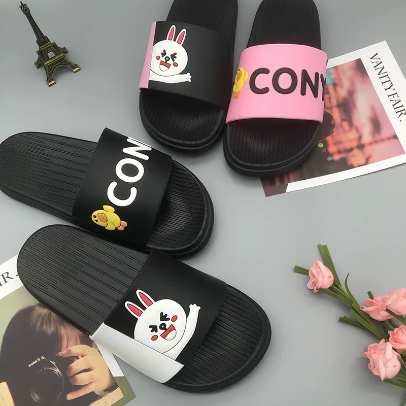 

2019 Summer New Style Cute Cartoon Mashimaro Slipper Household Brown Bear Slippers Wear-Resistant Cony Rabbit Sandals