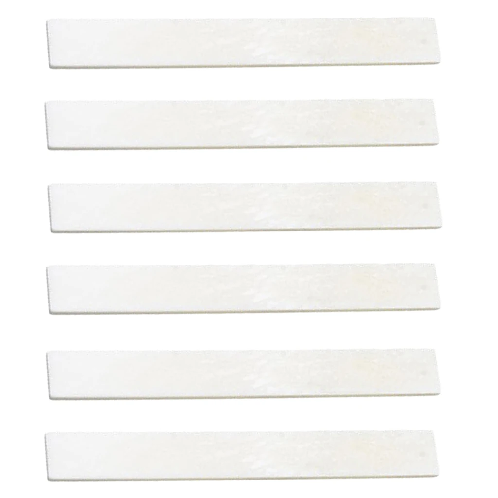 Pack Of 6 Blank Bone Nut For Cigar Box Classical Guitar Bass Accs Unbleached