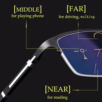 Photochromic Reading Glasses Men Progressive Multifocal Anti Blue Light Reading Glasses TR90 Hyperopia Presbyopia Glasses 2