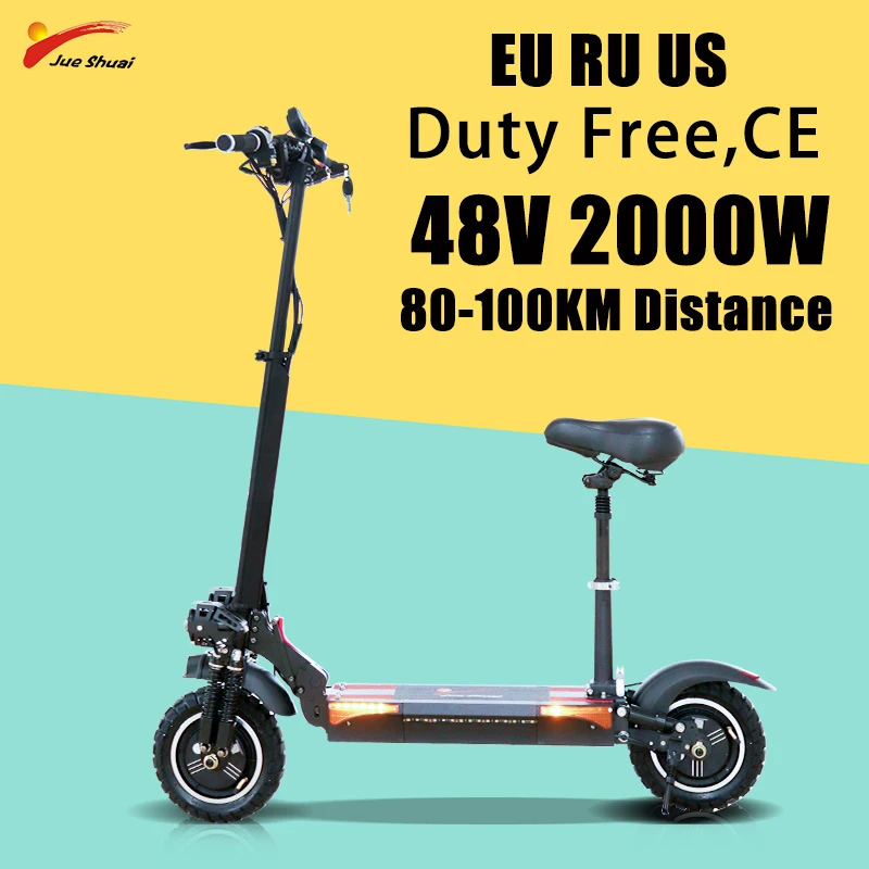 

48V Electric Scooter 2000W 60KM/H Folding Long Hoverboard with Seat for Adults Brushless Dual MotorScooter Eletrica Adulto