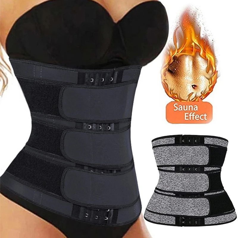 New Adjustable Hook Shaperwear Waist Trainer Women Sauna Belt Weight Loss Cincher Body Shaper Tummy Control Strap Slimming Sweat full body shaper