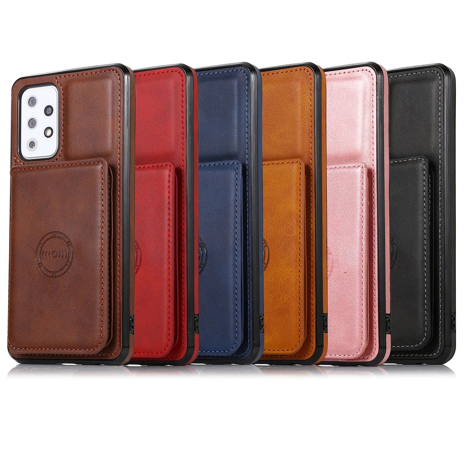 kawaii samsung phone cases Luxury Car Magnet Wallet Case For Samsung Galaxy A22 A32 4G A12 A42 A52 A72 A82 5G S20 S21 S22 Plus Stand Cover Multi Cards kawaii phone cases samsung