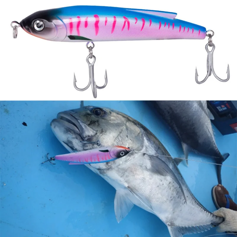 

Hunthouse GT stickbait lure sinking Pencil sea Fishing Lure hard bait trolling lure tuna seabass fishing Japan hook made noeby