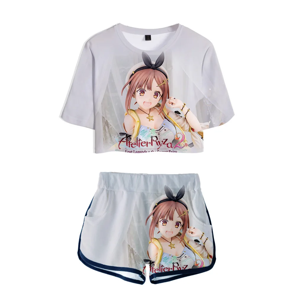 2020 3D Showroom Ryza 2 Set Due Pezzi Short Crop Top Shorts Tute Da Donna Tuta Due Pezzi Completi Set Estivi