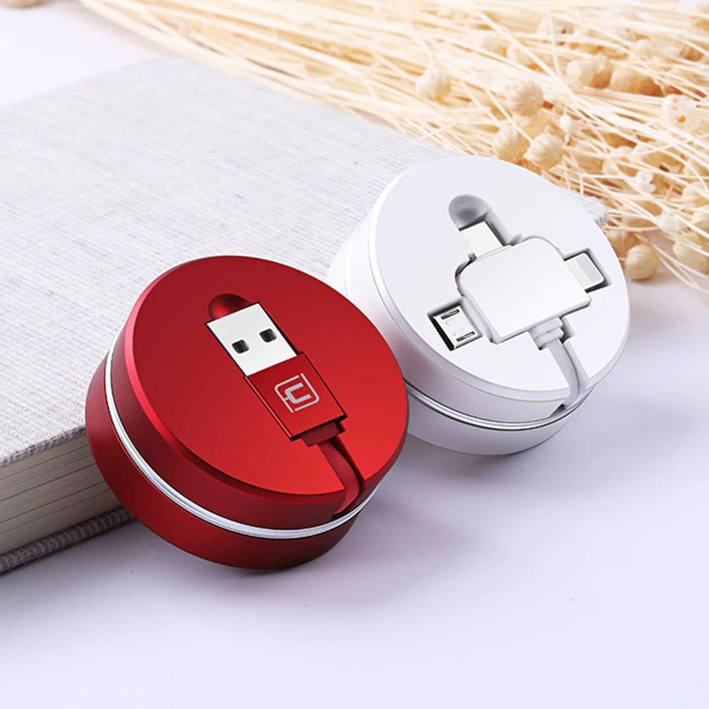 FDBRO 3 в 1 Micro usb type C кабель для быстрой зарядки для iphone samsung huawei Xiaomi Универсальный Выдвижной телефон данных USB кабель