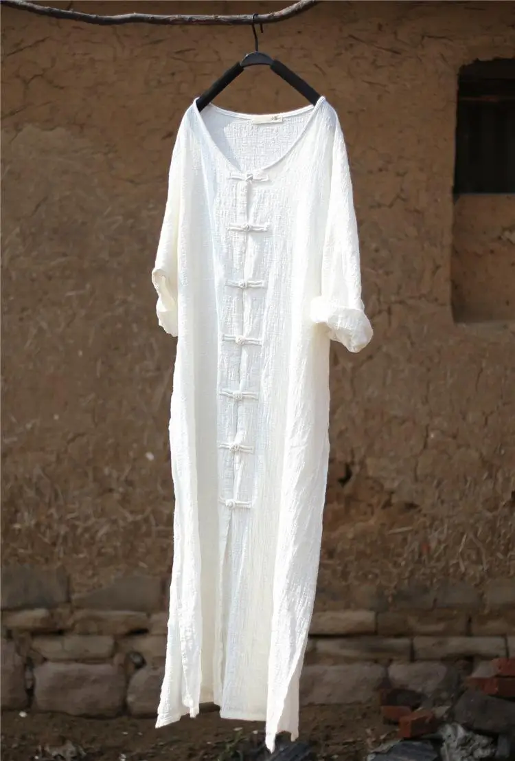Осень, ретро, однобортное, с рукавом три четверти, однотонное, комфортное, Vestidos, 6 цветов, винтажное, плюс размер, платье - Цвет: Белый