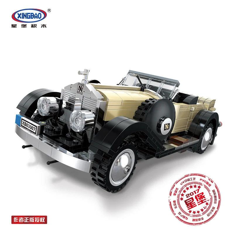 

XingBao 03007 MOC legoing Creator Expert Rolls-Royce Retro Classic Convertible Car Building Blocks Bricks Model Kit Kids Toys