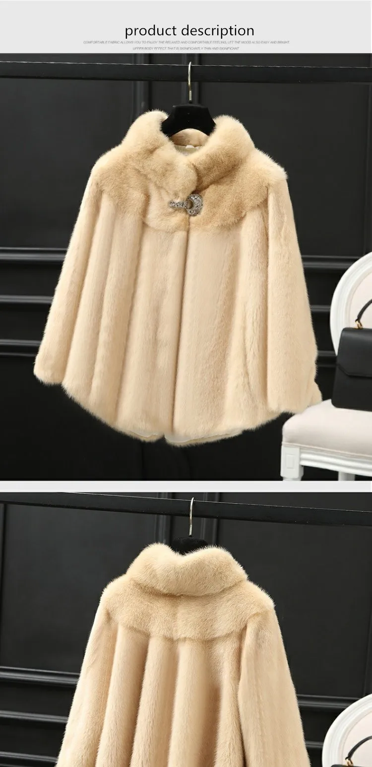 inverno nova todo vison casaco de pele das mulheres curto moda simples e generosa gola de vison casaco de pele
