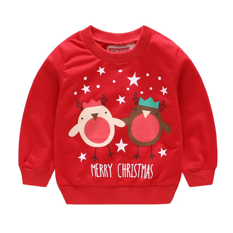 Рождественская футболка для маленьких девочек; свитер с принтом оленя и Санты на весну-осень; свитер с длинными рукавами; детская верхняя одежда для мальчиков; пуловер