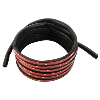 

4M Window D Type Rubber Sound Insulation Self Adhesive Trim Car Door Edge Shock Absorbing Accessories Seal Strip