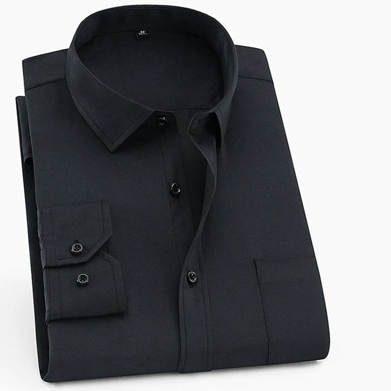 Свободная Мужская рубашка с длинным рукавом, большие размеры 7XL 8XL 9XL 10XL 12XL 13XL, хлопковая деловая официальная мужская домашняя рубашка для офиса