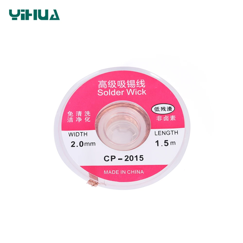 Soldering Wire Desoldering Braid Solder Remover Desoldering Mesh Braid Welding Wires Width 2mm Length 0.75m Width 1.5mm 2mm 2.5mm 3.5mm 1.5M Length Solder Wire Desoldering Braid Welding Solder Remover Wick Wire
