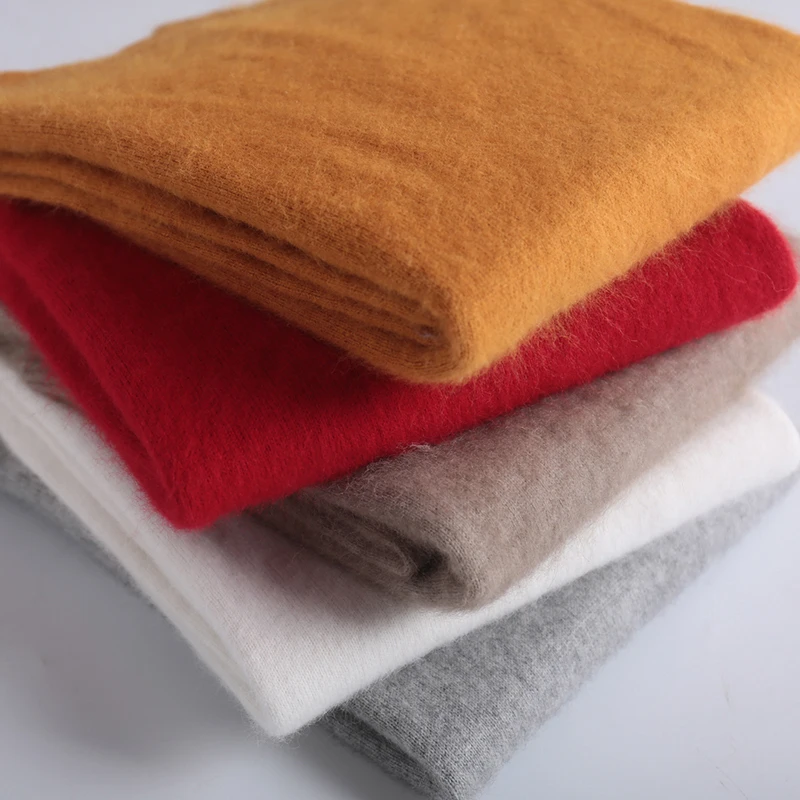 Women Sweater 100% Pure Mink Cashmere Knitting Soft Pullovers Winter 10Colors O-neck Ladies Jumpers Woman Sweaters Clothes