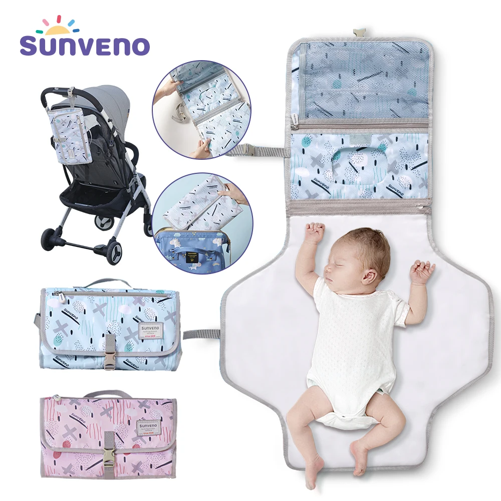Sunveno matelas à langer bébé Portable pliable lavable imperméable matelas matelas à langer tapis réutilisable voyage coussin couche