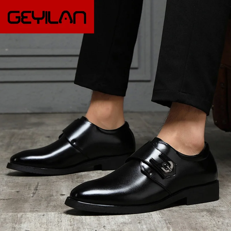 

New Genuine Leather Shoes Men Business Shoes Male Leather Footwear Slip-on Men Casual Shoes Fashion Brand Black Brouges A1717