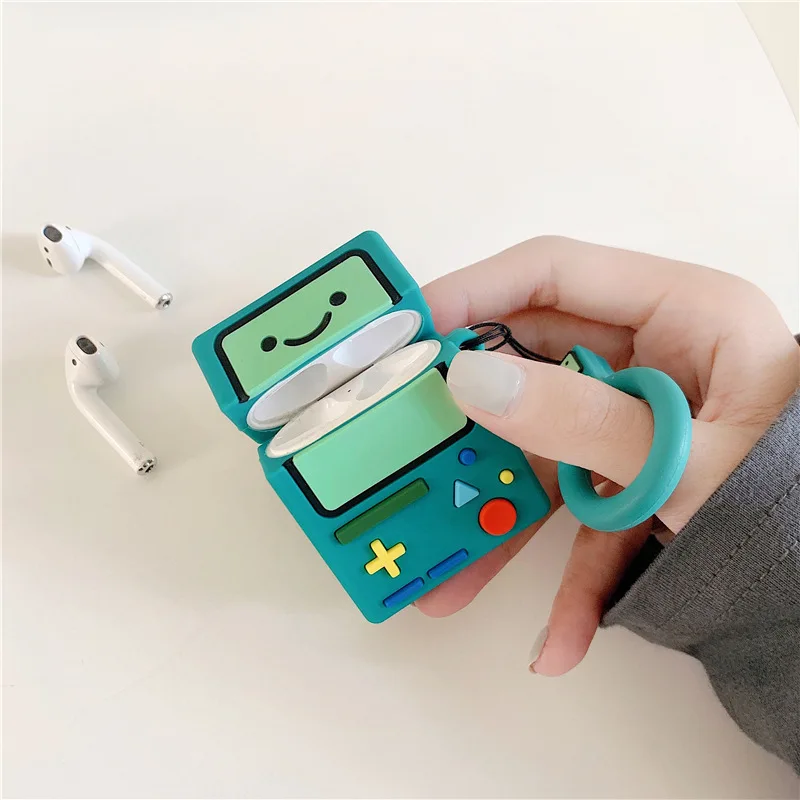 Для AirPods мультяшный силиконовый защитный чехол милый 3D игровой чехол для наушников для Airpods 2 Чехол для наушников с кольцом на палец