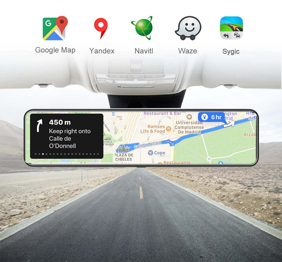 Зеркало видеорегистратор 12 дюймов Android 4G GPS 1080P|Видеорегистраторы| |