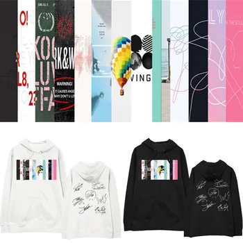 

Kpop Bangtan Boys Albums Around Should Support Hoodie Sweatshirts Plus Velvet Thin Spring and Autumn Men and Women