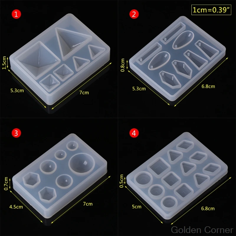 Жидкая смола силиконовая форма DIY геометрическое треугольное зеркало ремесло