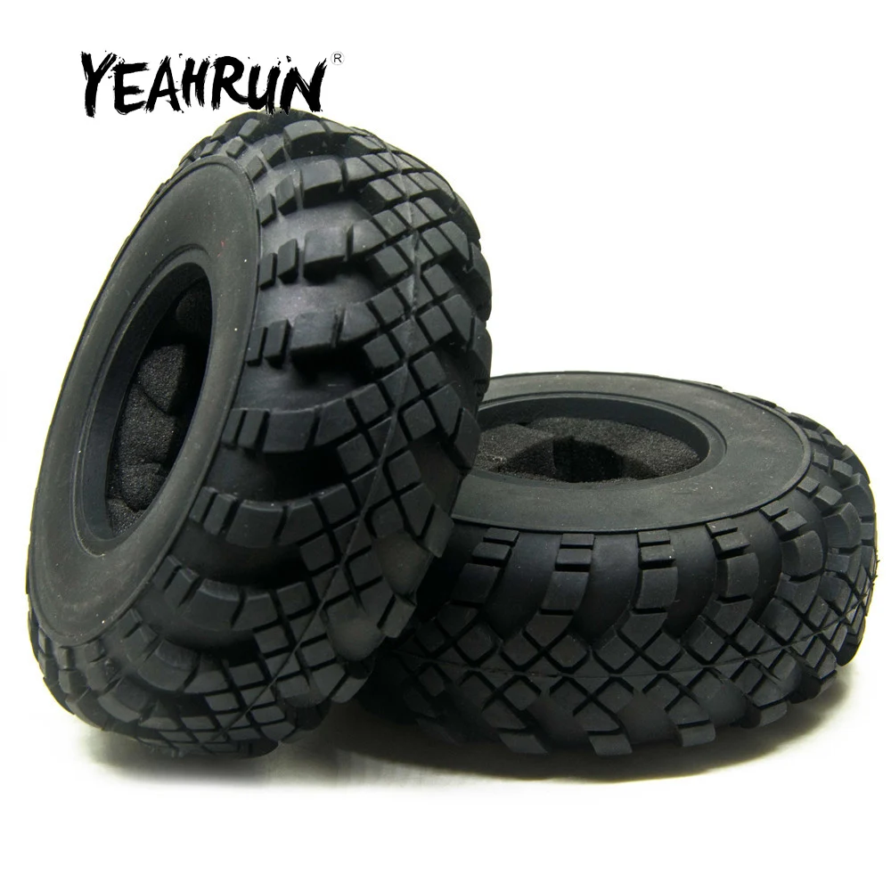 RC 1:10 2.2"" Crawler Car Inflatable Tires Black Alloy Beadlock Pack of 4 