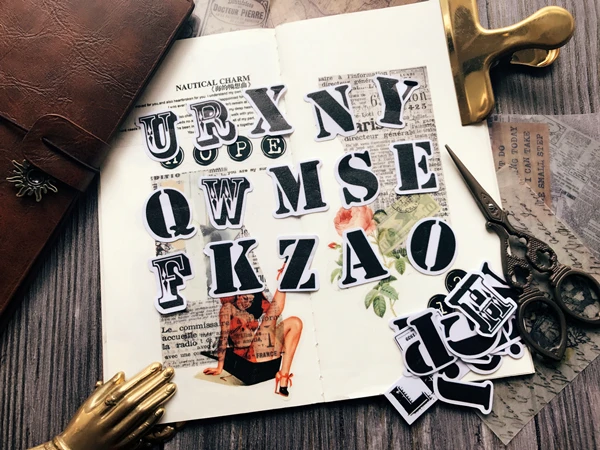 29 шт./компл. Ретро винтажный алфавит английский язык стикер с номером Набор для