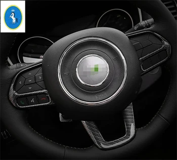

Yimaautotrims Auto Accessory Steering Wheel Shape U Frame Cover Trim 3 Pcs Fit For Jeep Compass 2017 2018 2019 2020 ABS