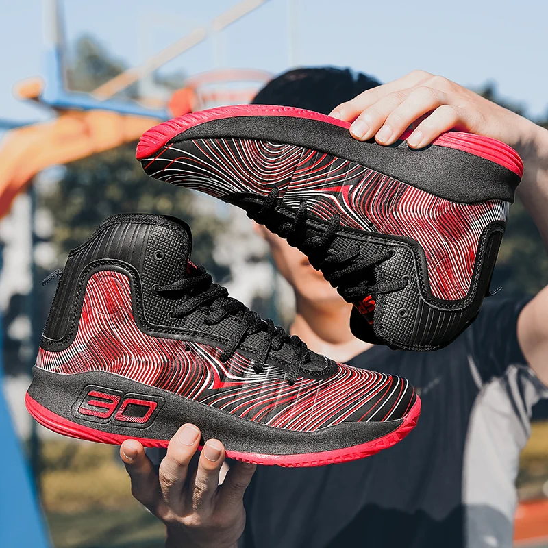 

Chiang Men Cushioning Basketball-Shoes Anti-Skid Breathble Large-Size Winter Sneakers For Gym And Street Training Sprots