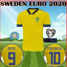 Новинка Златан Ибрагимович Швеция евро Футбольная Футболка домашняя желтая 19 20 Форсберг гидетти линделф Швеция футбольная рубашка