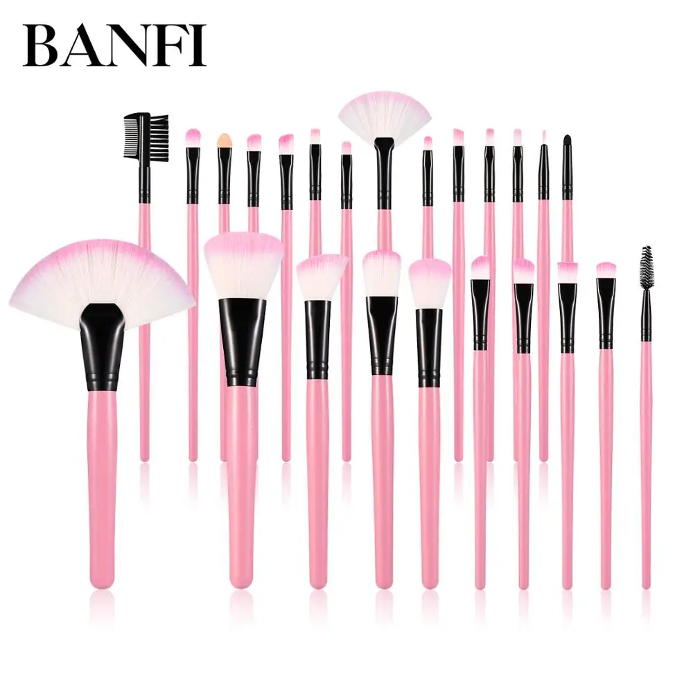 

Brushes Makeup Brushes set 24pcs Pink Foundation Brush Eyeshadow Powder Make up brush
