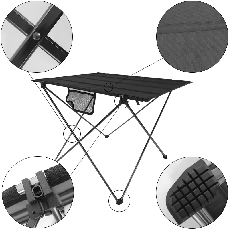 Стол складной-стол для пикника из алюминиевого сплава на открытом воздухе кемпинг 6061 ультра-светильник