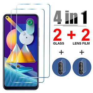 Protector de pantalla 4 en 1 para móvil, cristal templado transparente HD para Samsung A70S, A50S, A30S, A20S, A20e, A10S, A10e