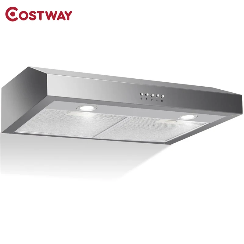 

COSTWAY 69W 30" Under Cabinet Kitchen Range Hood with Stainless Steel Surface High Quality EP23444