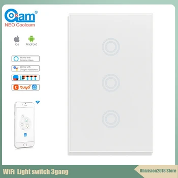 

Coolcam EU US Standard 3 Gang 1 Way Wall Touch Light Switch,Wall power sensor switch,with led backlight