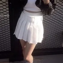 Fanala модная Осенняя зимняя женская мини-юбка школьницы плиссированная короткая юбка с высокой талией черная белая горячая распродажа