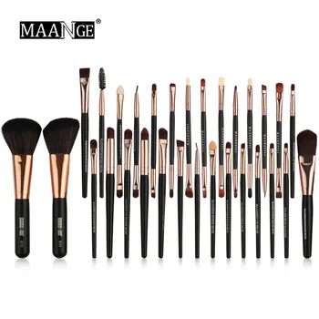 

MAANGE Makeup Brushes 30 PCS Eyeshadow Brush Blending Eyebrow Make Up Brushes Pony Hair Synthetic Bristles Beauty Cosmetics Kits
