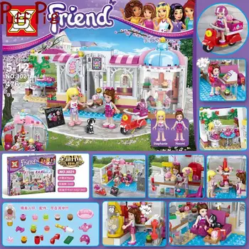 

476pcs Heartlake Cupcake Cafe Friend Figures Girl Gift Building Blocks Model Bricks Toys