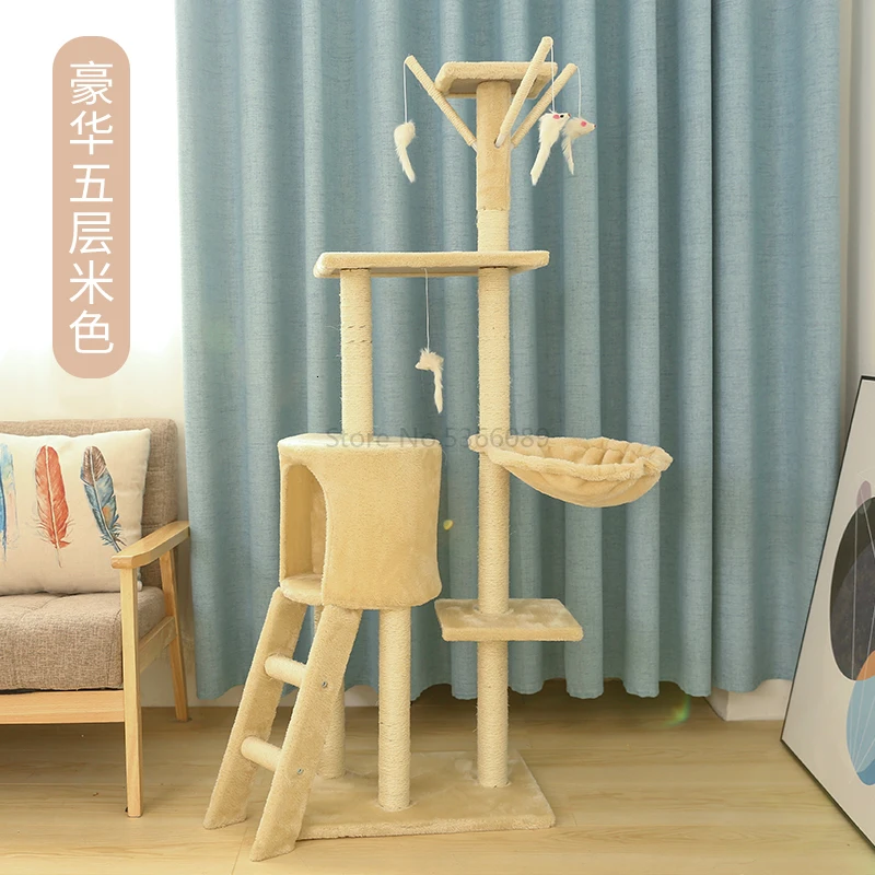 Кошачий подстилка, кошачье дерево, одна вилла, Tong Tianzhu, кошачий захват, колонка, сизаль, игрушка для кошек, товары для кошек - Цвет: Черный