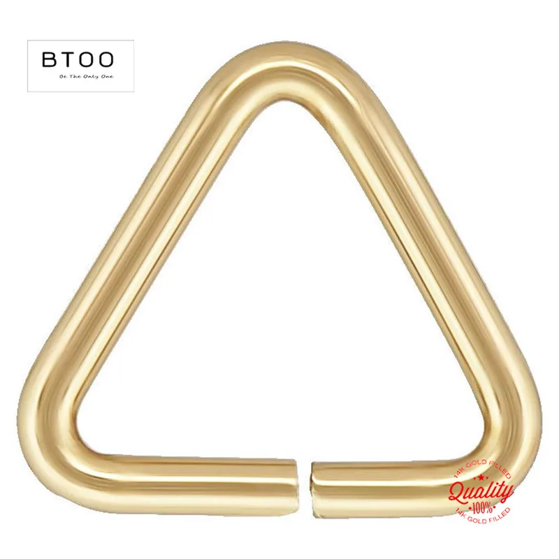 14K Gold Filled Open/Closed Triangle Jump Rings For Making DIY Jewelry Findings
