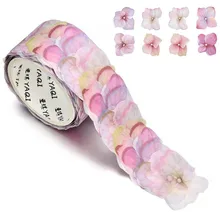 Rouleau de ruban de masquage Washi, 1 rouleau de pétale de fleur, autocollants décoratifs de pétale de bricolage pour Scrapbooking dans journal intime