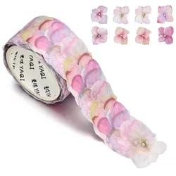 Rouleau de ruban de masquage Washi, 1 rouleau de pétale de fleur, autocollants décoratifs de pétale de bricolage pour Scrapbooking dans journal intime 