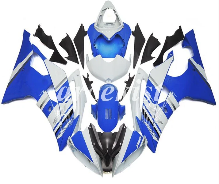 ABS литья под давлением Обтекатели комплект подходит для YAMAHA YZF-R6 2008- 08 09 10 11 12 13 14 15 16 Кузов Набор белый синий