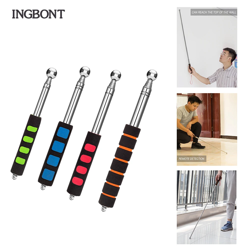 

INGBONT 72-130CM Telescopic Hollowing Drum Hammer Home Wall Thickeness Test Rod Inspection Sound Detection Tool Guide Flagpole