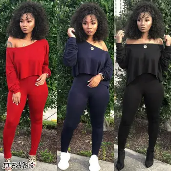 

Women Sets Women Red Black Yellow 2 pcs Sweatsuit Cotton Summer Pullover Suits Women outfit Two Piece Tracksuits