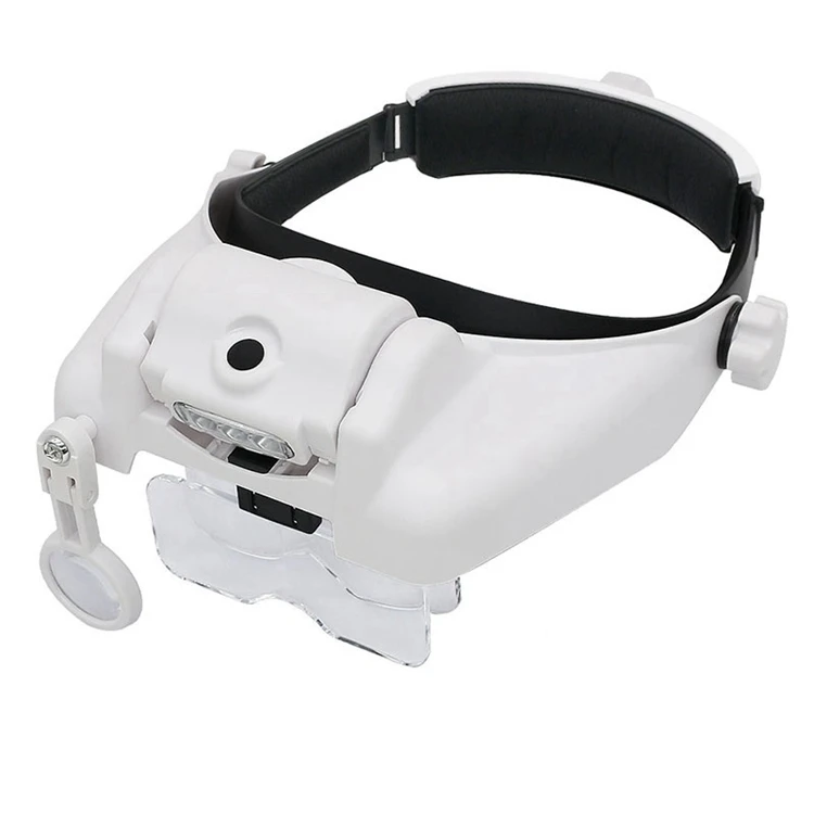 Headband Illuminated Magnifier Rechargeable Repair Solder Magnifying Glasses Interchangeable Lens Third Hand Loupe for Soldering Headband Illuminated Magnifier Rechargeable Repair Solder Magnifying Glasses Interchangeable Lens Third Hand Loupe for Soldering